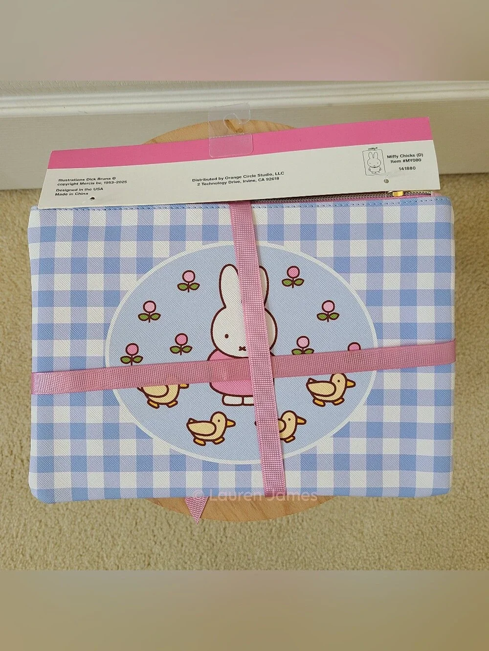 Miffy Blue Gingham Ducks Pencil Pouch Set